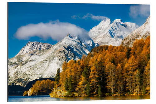 Aluminium print Piz Duan in de Zwitserse Alpen