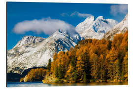 Aluminium print Piz Duan in the swiss alps