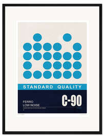 Gerahmter Kunstdruck Compact Cassette C-90