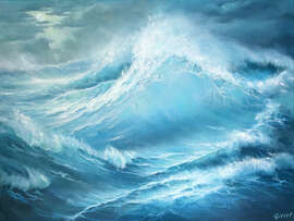 Magnettafel Die große blaue Welle