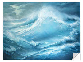 Vinilo para la pared The big blue wave