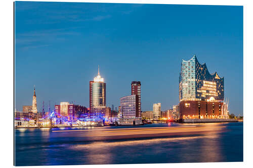 Gallery print Elbphilharmonie in Hamburg bij nacht