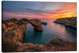 Canvastavla Praia de Albandeira, Portugal