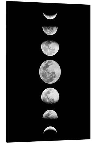 Tableau en aluminium Phases de la Lune