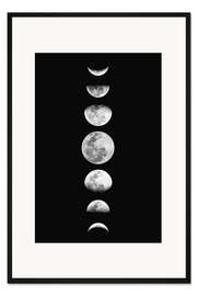 Gerahmter Kunstdruck Mondphasen