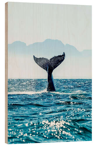 Tableau en bois Queue de baleine