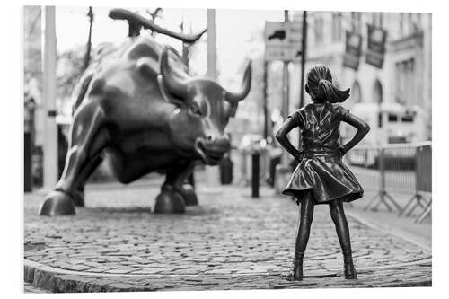 Stampa su PVC Fearless Girl e Toro di Wall Street