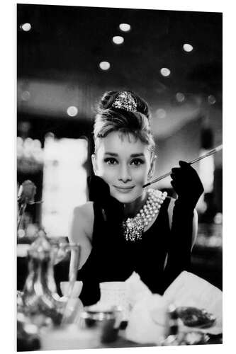 Hartschaumbild Audrey Hepburn in Breakfast at Tiffany's