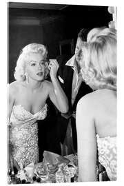 Akrylglastavla  Marilyn Monroe sminkar sig - Celebrity Collection