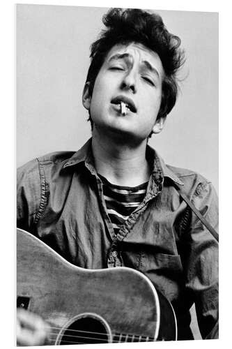 Foam board print Bob Dylan with guitar