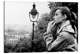 Magnettafel Audrey Hepburn blickt in die Ferne