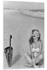 Foam board print Marilyn Monroe at the beach