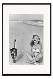 Gerahmter Kunstdruck Marilyn Monroe am Strand
