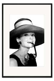 Gerahmter Kunstdruck Audrey Hepburn im Sommeroutfit