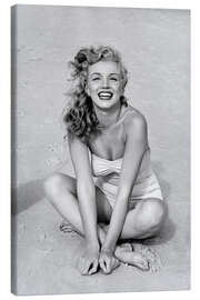 Stampa su tela Marilyn Monroe in costume da bagno - Celebrity Collection