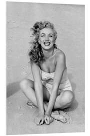 Foam board print Marilyn Monroe in a bathing suit