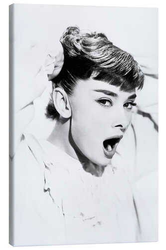 Canvas-taulu Yawning Audrey Hepburn