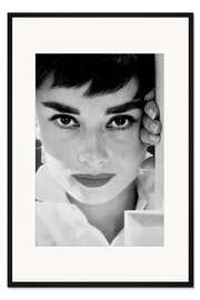 Gerahmter Kunstdruck Audrey Hepburn Nahaufnahme