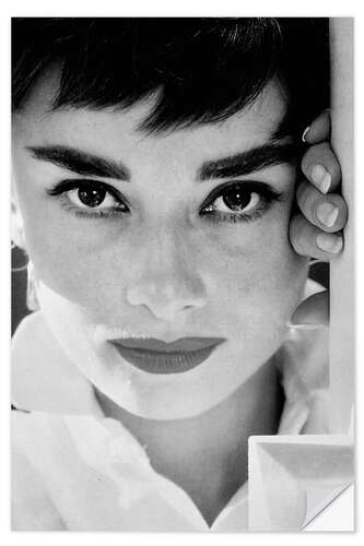 Wandsticker Audrey Hepburn Nahaufnahme