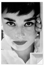 Muursticker Audrey Hepburn close-up