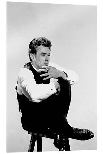 Acrylic print James Dean smoking