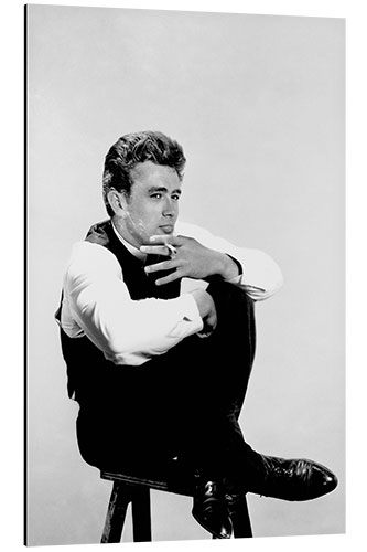 Cuadro de aluminio James Dean fumando