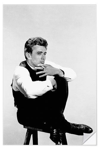 Wandsticker James Dean rauchend