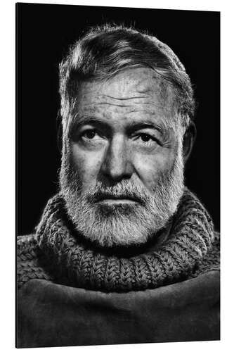 Aluminium print Ernest Hemingway