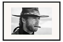 Gerahmter Kunstdruck Clint Eastwood in "Zwei glorreiche Halunken"