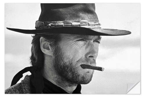 Naklejka na ścianę Clint Eastwood „Dobry, zły i brzydki”