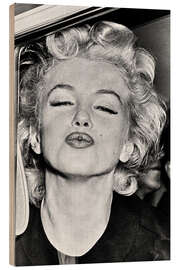 Cuadro de madera El beso de Marilyn Monroe - Celebrity Collection