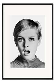 Gerahmter Kunstdruck Twiggy erstaunt