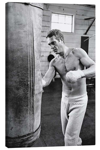 Canvas print Steve McQueen boxing