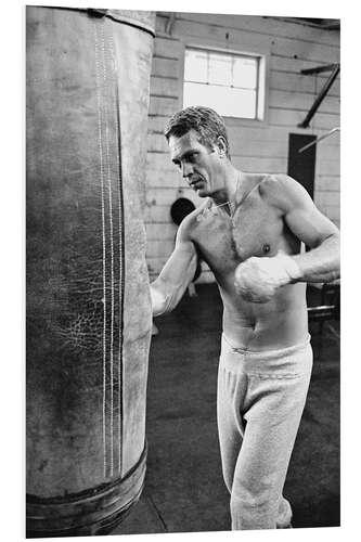 Foam board print Steve McQueen boxing