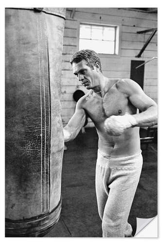 Vinilo para la pared Steve McQueen entrenando