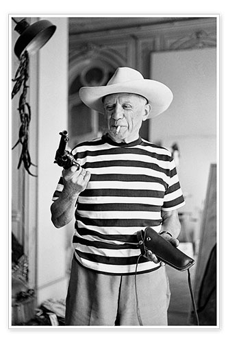 Poster Picasso med en revolver