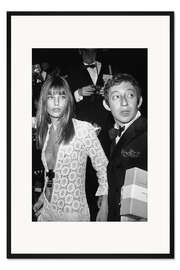 Gerahmter Kunstdruck Jane Birkin und Serge Gainsbourg