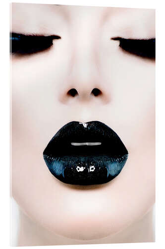 Acrylglasbild Schwarze Lippen