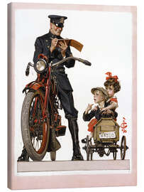 Canvas print  Policeman and School Children - Joseph Christian Leyendecker