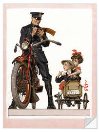 Wall sticker Policeman and School Children