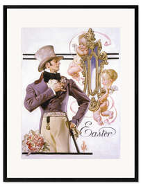 Impressão artística com moldura Easter (ilustração da Páscoa)