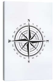 Leinwandbild  Nautischer Kompass