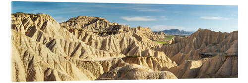 Tableau en verre acrylique Monts Pisquerra dans les Bardenas Reales