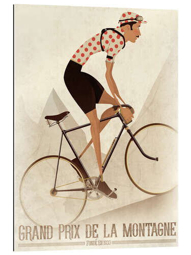 Gallery print Vintage cyclist mountain classification