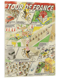 Foam board print Retro cycling comic