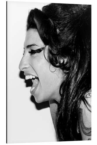 Aluminium print Lachen bij Amy Winehouse