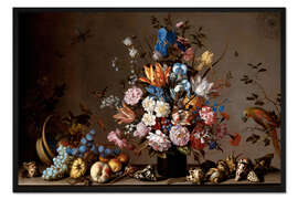 Gerahmter Kunstdruck Stillleben mit Obstkorb