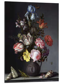 Gallery print Flowers in a Vase with Shells and Insects