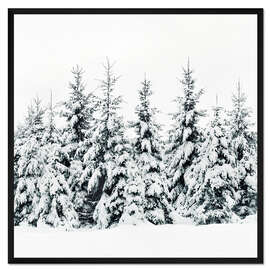 Gerahmter Kunstdruck Winterwald