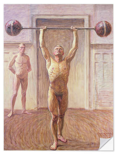 Wall sticker Pushing Weights with Two Arms Number 2